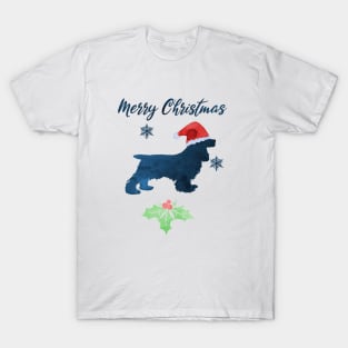 Christmas Cocker Spaniel Art T-Shirt